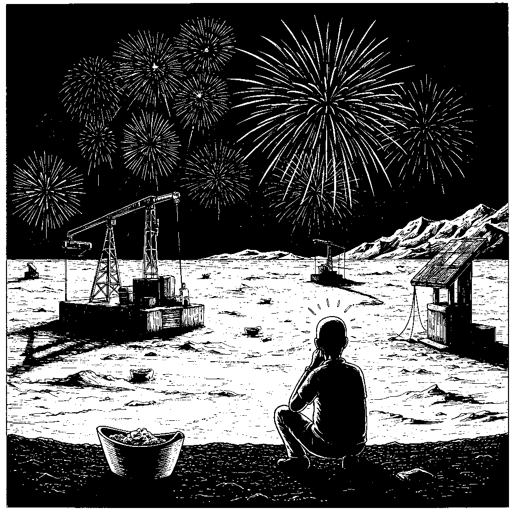 Chinese new year fireworks • Peak lithium extraction.