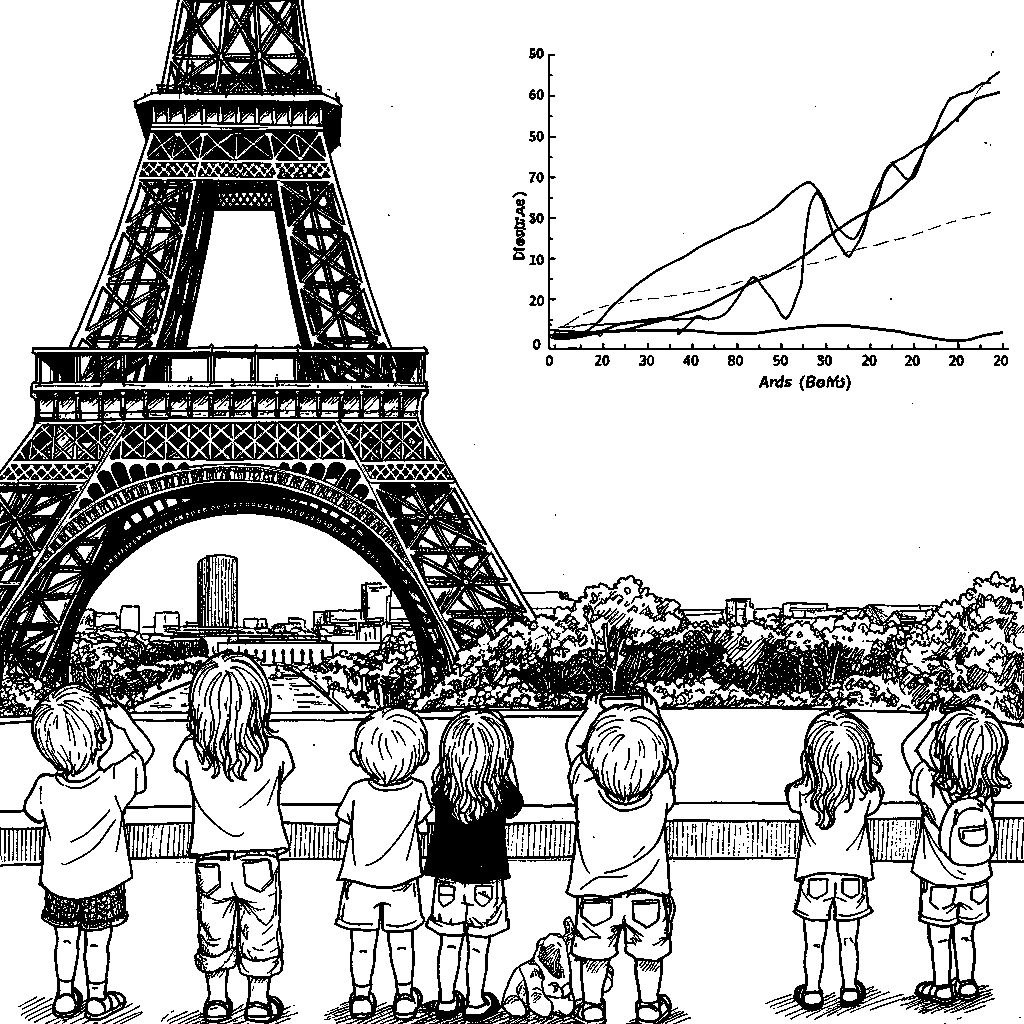 portrait of children • eiffel tower • AI-powered climate modeling